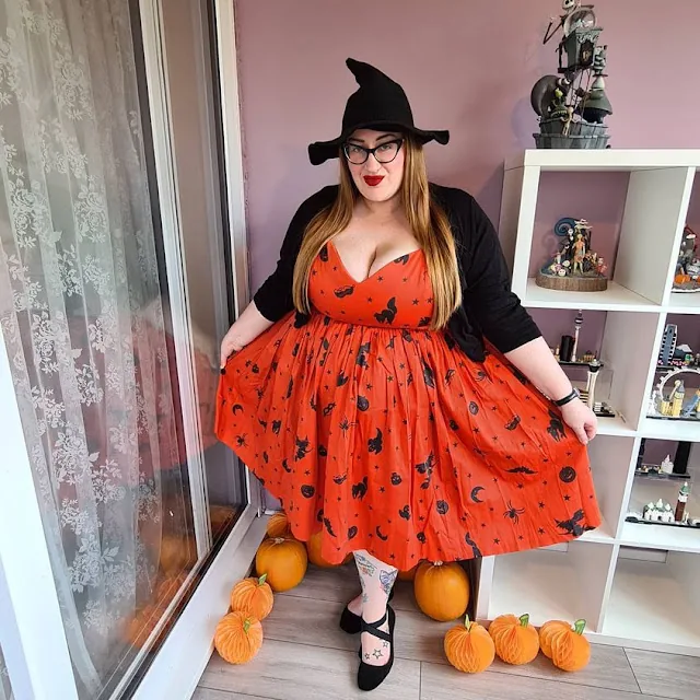 The Retro Halloween-Print Dress Witch